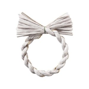 わらルックリース水引１４ ﾗｲﾄｸﾞﾚｰ/ｺﾞｰﾙﾄﾞ