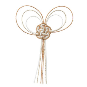 ハート水引結び ＃１８　シャンパンゴールド