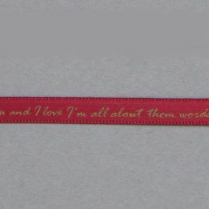 ミレニアムアート/シングルレターリボン レッド