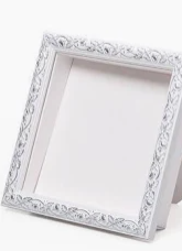 cazaroフレーム+紙ＢＯＸロイヤル　ホワイトシルバーA4